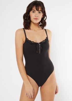 lace trim bodysuit