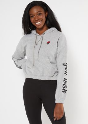 rue 21 cropped hoodie