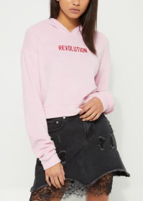 rue 21 cropped hoodie