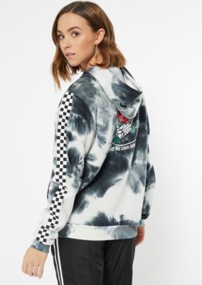 checkered rose hoodie