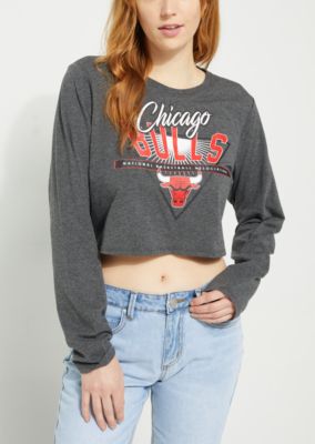 bulls crop top hoodie