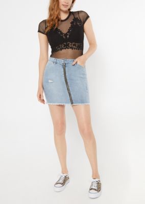 rue 21 jean skirts
