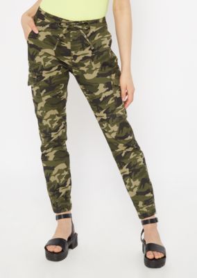 camo twill joggers