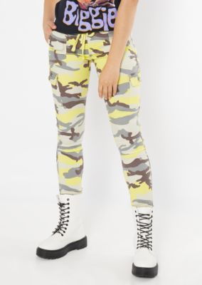 yellow camo joggers