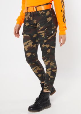 orange camo jogger pants