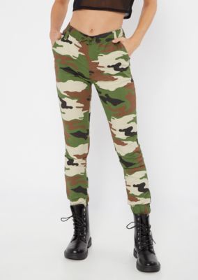 camo twill joggers