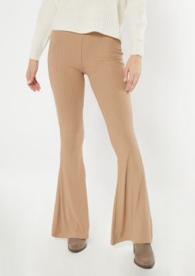 soft knit flared pants