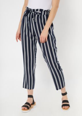 striped paperbag waist pants