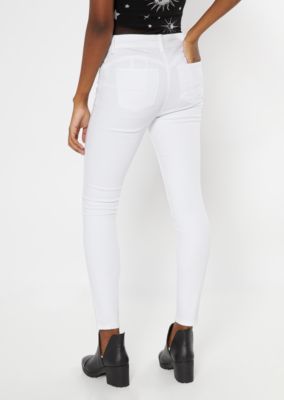 white high waisted jeggings