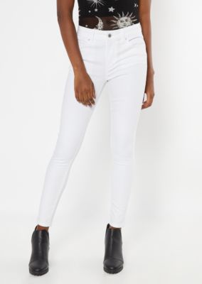 high rise white jeggings