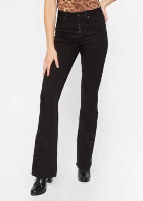 black flare high waisted jeans