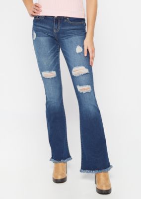 jeans ripped in the back and front