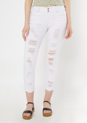 white ankle jeggings