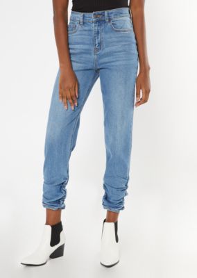 medium wash mom jeans