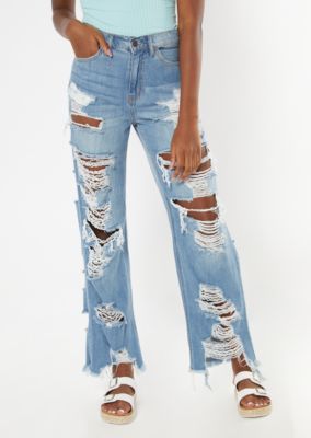 straight wide leg jeans