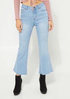 light wash high waisted flare jeans