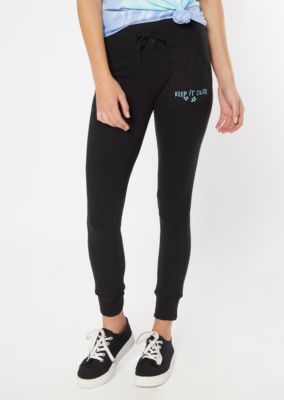 black jogger leggings