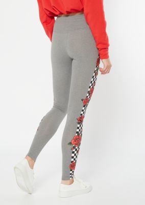 leggings with checkered stripe