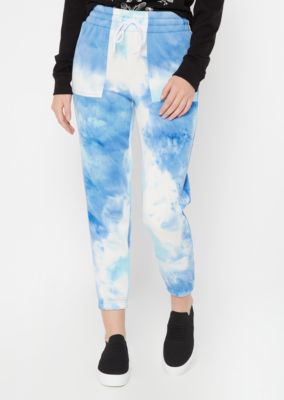 blue tie dye sweatpants