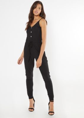 ribbed button jumpsuit