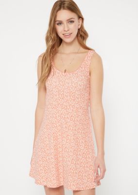 casual coral dress