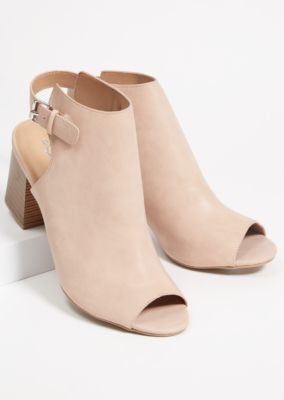 nude peep toe heels