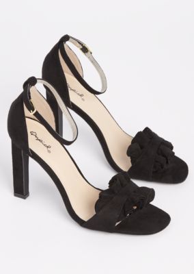 peep toe heels with ankle strap