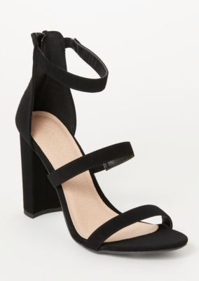 black strappy heels