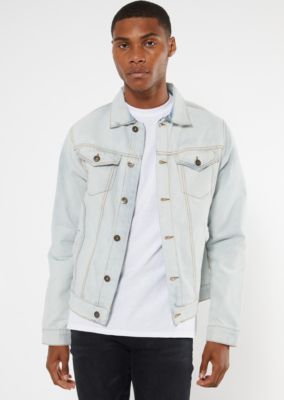 faded denim trucker jacket