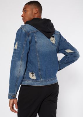 hoodie with a jean jacket