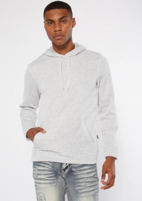 ribbed knit hoodie