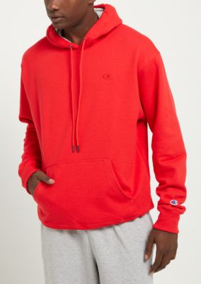 all red hoodie