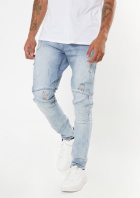 light wash ripped skinny jeans