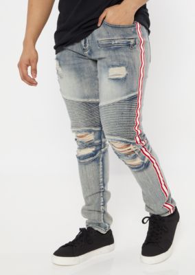 jeans with the stripes on the side