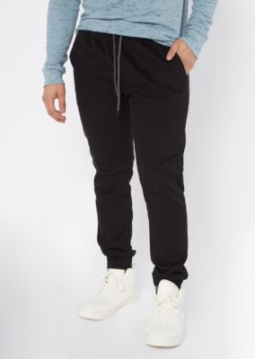 skinny twill joggers