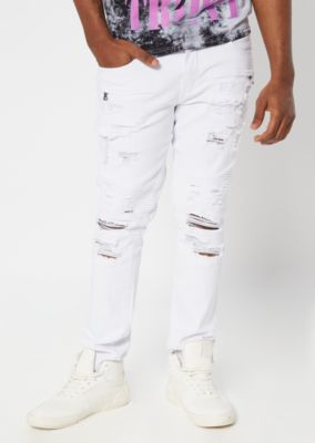 moto jeans white