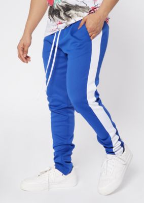 side striped track pants