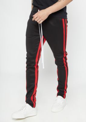 striped track pants