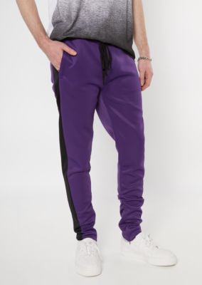 striped purple pants