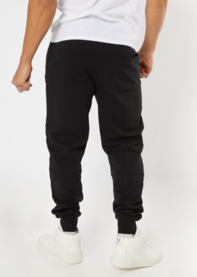 black zipper joggers