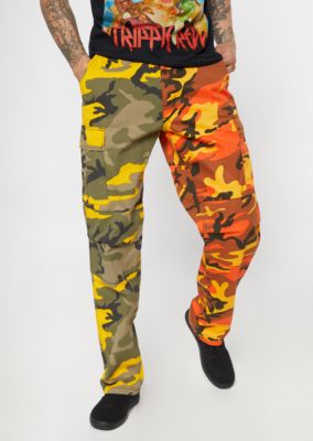 orange camo joggers