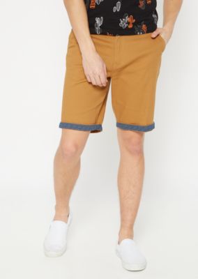 camel chino shorts