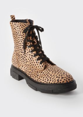 cheetah print combat boots