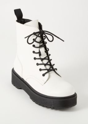 white combat boots