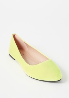 yellow suede flats