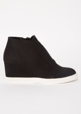 wedge sneakers faux suede