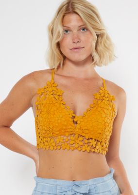 mustard bralette top