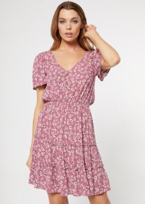 dusty pink casual dress