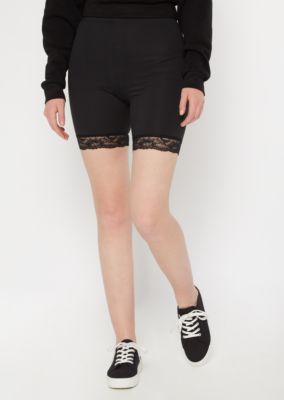 lace trim cycling shorts