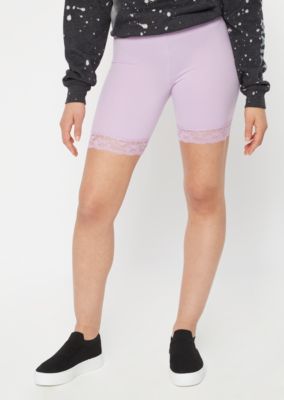 bike shorts with lace trim